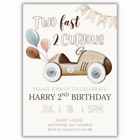 Two Fast Birthday Invitation